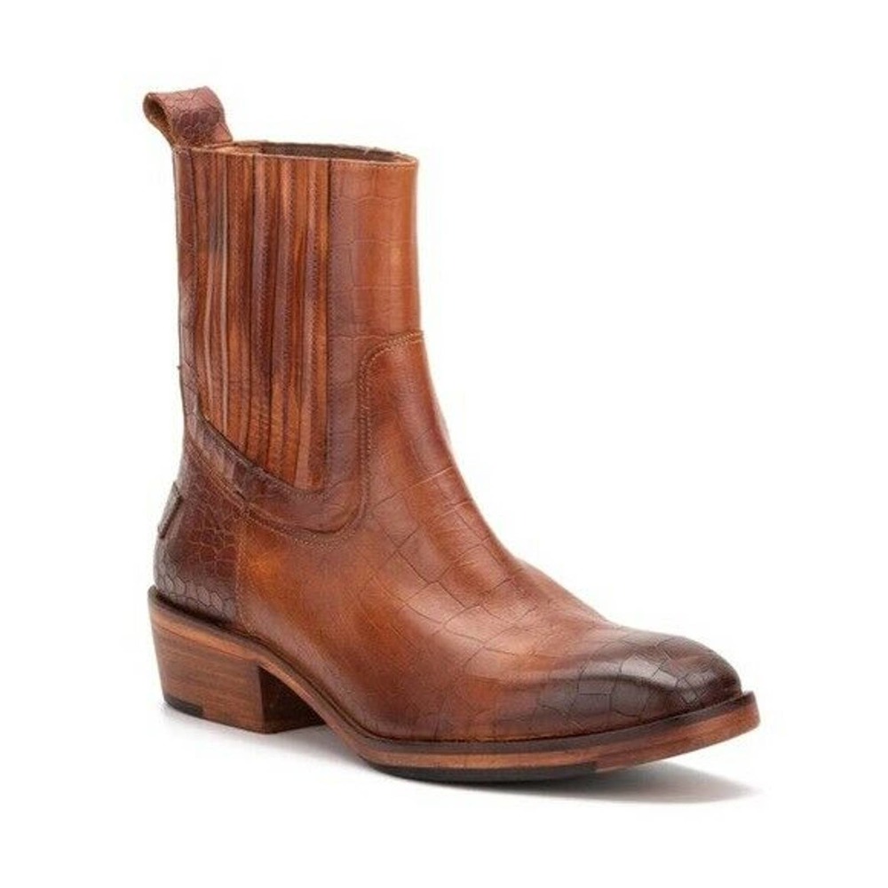 Vintage Foundry Retro Main Croc Leather Boot.